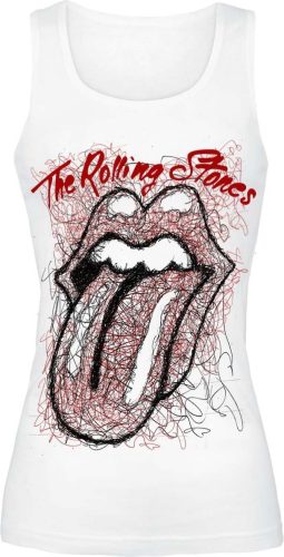 The Rolling Stones Sketch Tongue Dámský top bílá