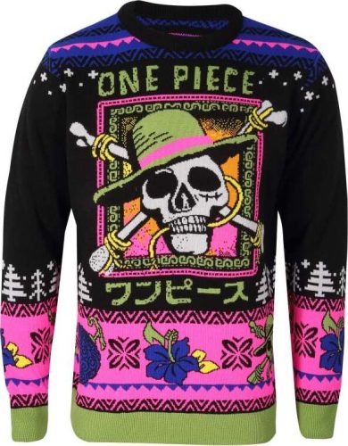 One Piece Skull Pletený svetr vícebarevný