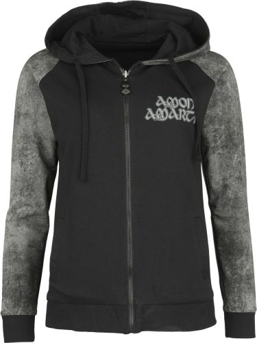 Amon Amarth EMP Signature Collection Dámská mikina s kapucí na zip cerná/tmave zelená