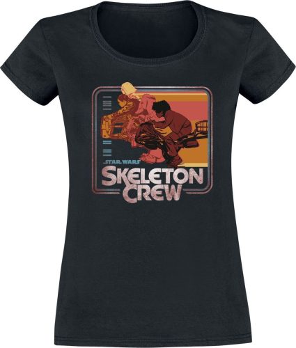 Star Wars Skeleton Crew - Retro Riding Dámské tričko černá