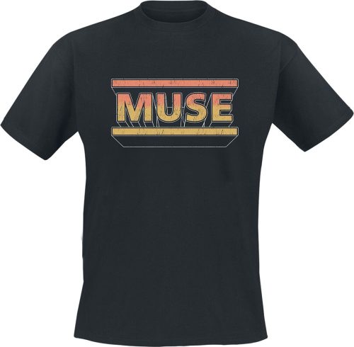 Muse 3D Muse Logo Tričko černá