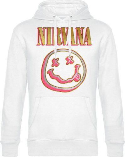 Nirvana Coloured Logo Mikina s kapucí bílá