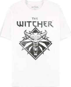 The Witcher Wolf Logo Tričko bílá