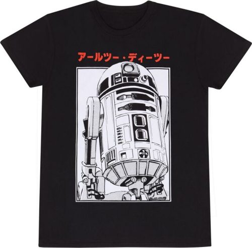 Star Wars R2D2 Katakana Tričko černá