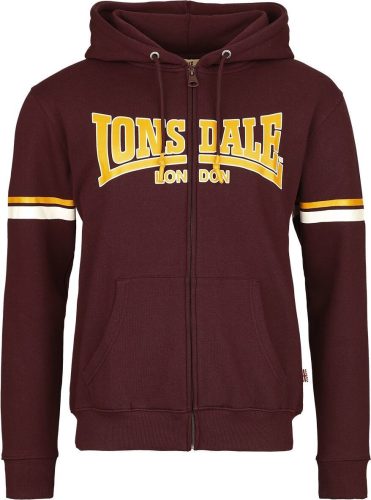 Lonsdale London Darfield Mikina s kapucí na zip červená