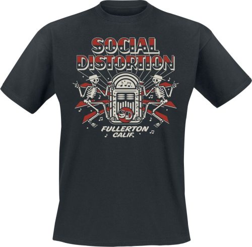 Social Distortion Jukebox Skelly Tričko černá