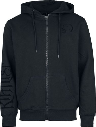 KIHILIST by KILLSTAR Kihilist Oversized Hoodie Mikina s kapucí na zip černá