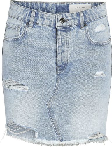 Noisy May NMMillie HW Denim Mini Skirt Sukně světle modrá