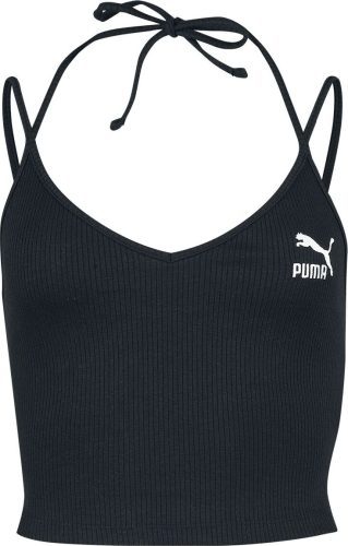 Puma Classics Ribbed Crop Top Dámský top černá