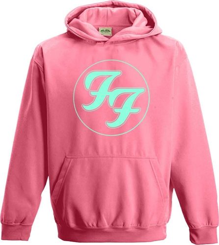 Foo Fighters Logo Circle detská mikina s kapucí růžová