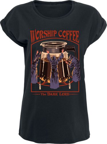 Steven Rhodes Worship Coffee Dámské tričko černá