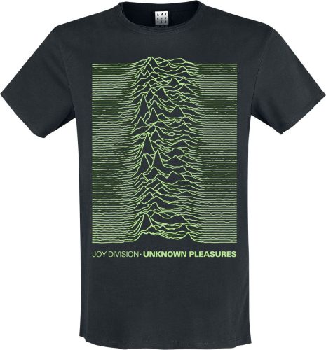 Joy Division Amplified Collection - Unknown Pleasures Neon Green Tričko černá