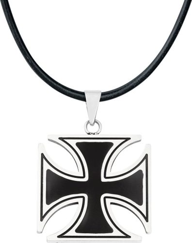 etNox hard and heavy Black Iron Cross Přívěšek s řetízkem standard