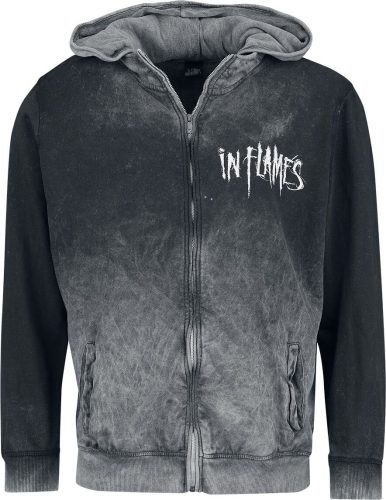 In Flames Jester Head Mikina s kapucí na zip šedá