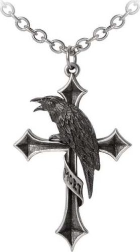 Alchemy Gothic Crux Corvis Pendant Náhrdelník - řetízek stríbrná