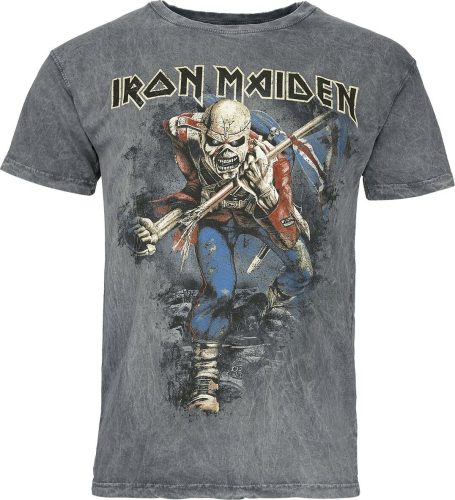 Iron Maiden Trooper Tričko šedá