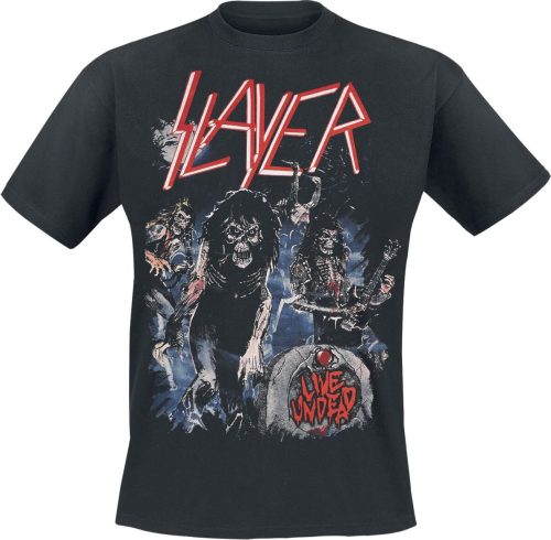 Slayer Live Undead Ripped Frame Tričko černá