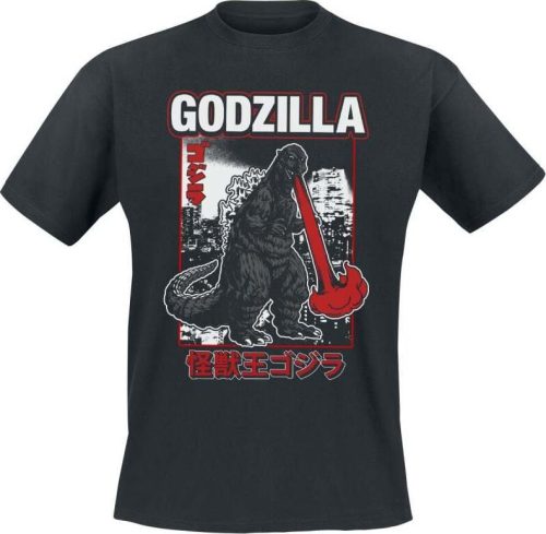 Godzilla Atomic Breath Tričko černá