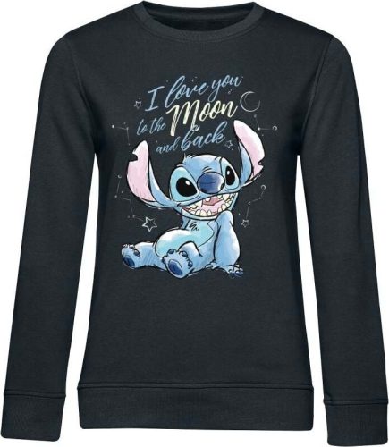 Lilo & Stitch I love you to the moon and back Dámská mikina černá