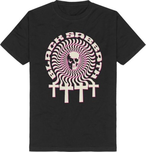 Black Sabbath Psychadelic Skull Tričko černá