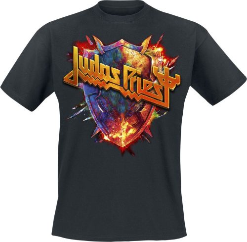 Judas Priest Shield Burst Logo Tričko černá