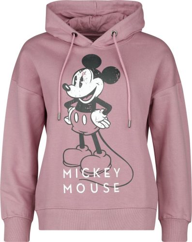 Mickey & Minnie Mouse Mickey Mouse Dámská mikina s kapucí starorůžová