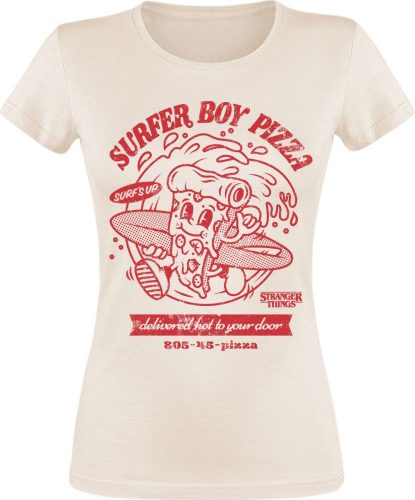 Stranger Things Surfer Boy Pizza Dámské tričko béžová