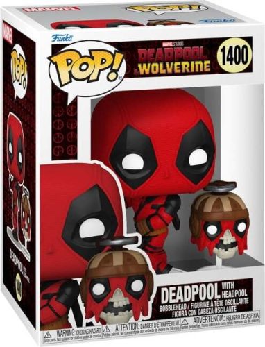 Deadpool Vinylová figurka č.1400 Deadpool and Wolverine - Deadpool with Headpool Sberatelská postava vícebarevný