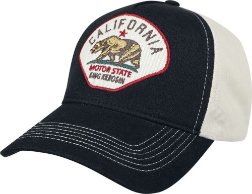 King Kerosin Denimová čepice California Trucker kšiltovka tmavě modrá