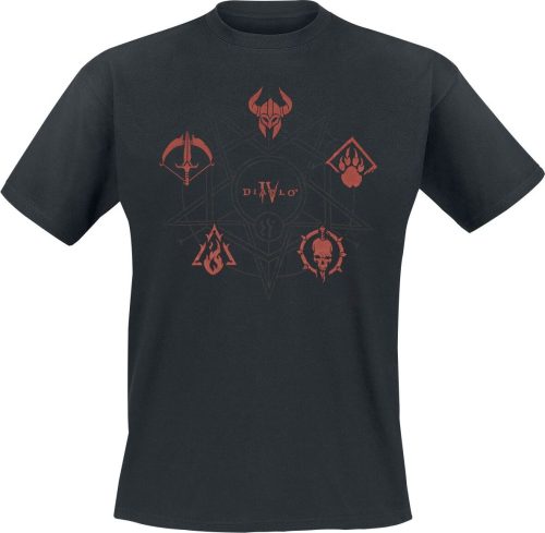 Diablo 4 - Class Icons Tričko černá