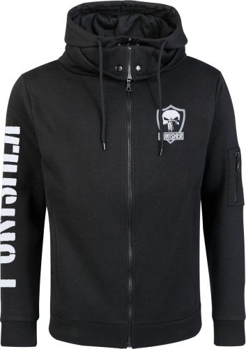 The Punisher Logo Skull Mikina s kapucí na zip černá