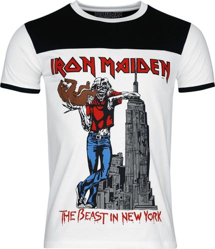 Iron Maiden NOTB Vintage Steve Harris Beast In New York Tričko bílá/cerná