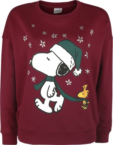 Peanuts Oversized svetr Snoopy - Snow Dámská mikina červená