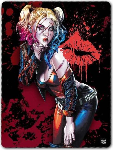 Harley Quinn Kiss Flísová deka vícebarevný