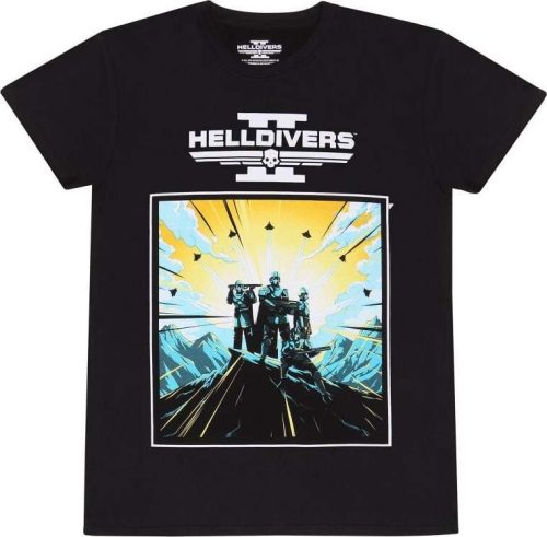 Helldivers 2 2D Art and Logo Tričko černá