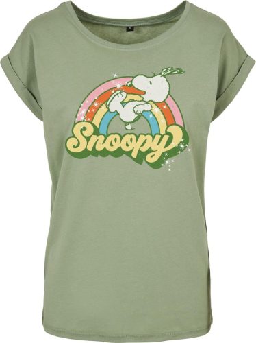 Peanuts Snoopy - Retro Rainbow Dámské tričko zelená