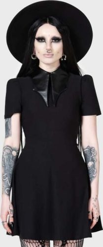 KIHILIST by KILLSTAR Chapel Collar Dress Šaty černá