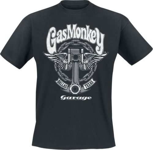 Gas Monkey Garage Big Piston Tričko černá