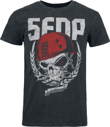 Five Finger Death Punch Skull Battleborn Tričko charcoal