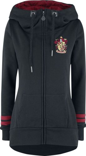 Harry Potter Gryffindor Dámská mikina s kapucí na zip černá