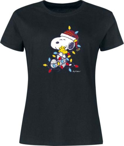 Peanuts Snoopy und Woodstock Dámské tričko černá