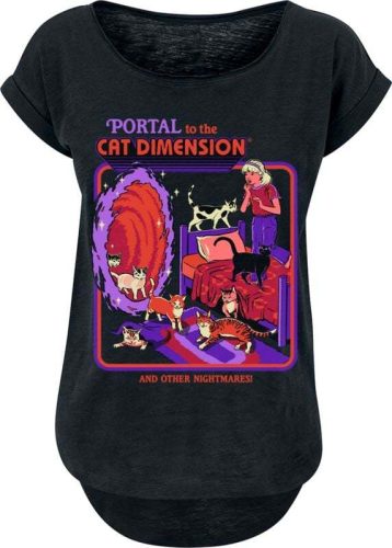 Steven Rhodes Portal to the cat dimension Dámské tričko černá