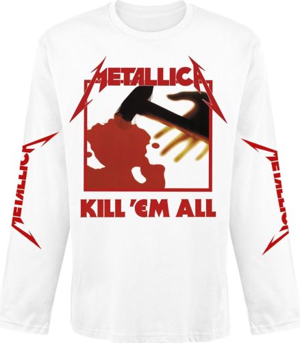 Metallica Kill 'Em All Tričko s dlouhým rukávem bílá