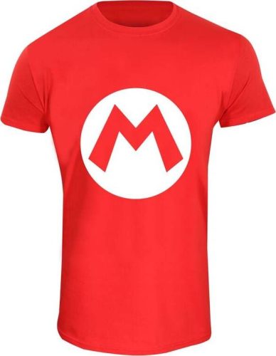 Super Mario Mario Badge Tričko červená