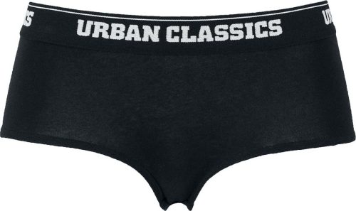 Urban Classics Ladies Logo Panty Double-Pack Sada kalhotek černá