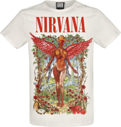 Nirvana Amplified Collection - In Utero Wilderness Tričko šedobílá