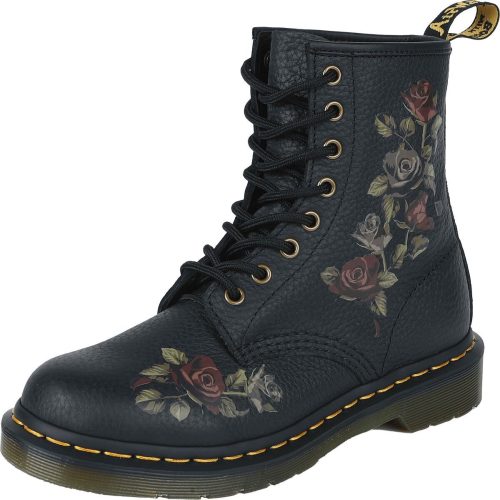 Dr. Martens 1460 - Decayed Roses Classic Tumbled Nappa boty černá