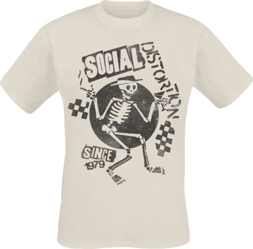 Social Distortion Checkered Skelly Tričko přírodní