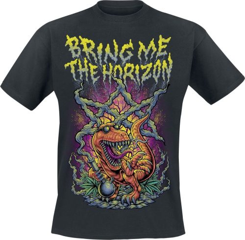 Bring Me The Horizon Smoking Dinosaur Tričko černá