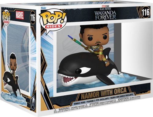 Black Panther Vinylová figurka č. 116 Wakanda Forever - Namor with Orca (Pop! Ride Super Deluxe) Sberatelská postava standard